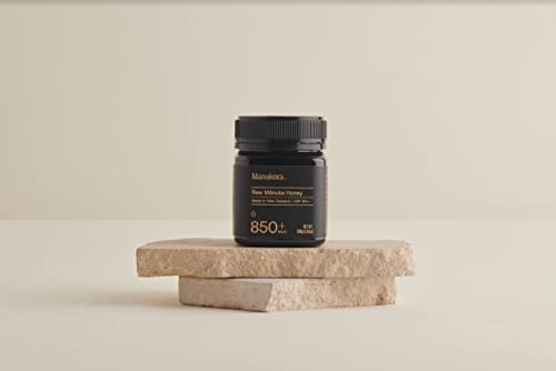 Manukora UMF 20+/MGO 850+ Raw Mānuka Honey (250g/8.8oz) Authentic Non-GMO New Zealand Honey, UMF & MGO Certified, Traceable from Hive to Hand