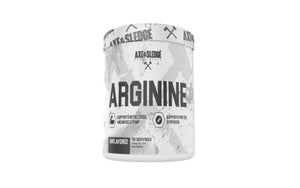 Axe & Sledge Supplements Arginine Basics Powder, Supports Pumps, Performance, Nitric Oxide Production, and Cardiovascular Health, Unflavored, 40 Servings