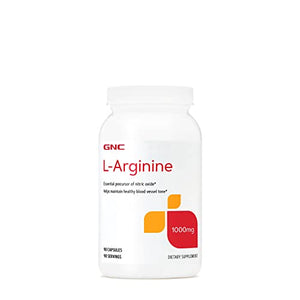 GNC L-Arginine Capsules 1000mg, 90 Capsules, Increases Nitric Oxide Productioin