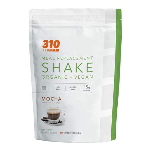 Vegan Organic Plant Protein Powder and Meal Replacement Shake - By 310 Nutrition - Gluten, Dairy and Soy Free - 0g of Sugar | Keto and Paleo Friendly… (Mocha, 28 Servings)