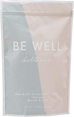 Be Well by Kelly - Swedish Grass-Fed Beef Protein Powder - Paleo and Keto Friendly, Dairy-Free & Gluten-Free - Low Carb Protein Powder with BCAAs & Collagen - 24g Protein (Chocolate - 30 Servings)