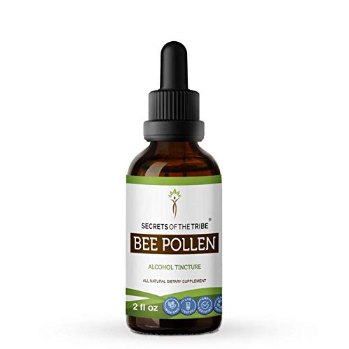 Bee Pollen Tincture Alcohol Extract, Organic Bee Pollen (Bee Pollen) Dried Pollen Tincture Supplement (2 FL OZ)