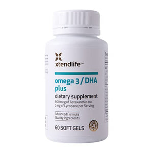 Xtend-Life, Omega 3 DHA Plus, Wild-Caught Fish Oil + Lycopene and Astaxanthin to Support Skin, 60 Soft Gels (700mg DHA)