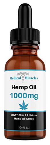 Medical Miracles 1000 MG Hemp Oil Relief | Quick Healing, Maximum Strength, 100% Natural Tincture Relieves Inflammation, Muscle, Joint, Knee, Nerve, & Arthritis Aches | Fast Acting, Extreme Power