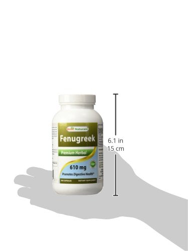 Best Naturals Fenugreek Seed Capsules Non-GMO 610 mg - Promotes Healthy Lactation & Healthy Glucose Metabolism 360 Count