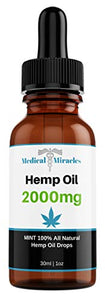 Medical Miracles 2000 MG Hemp Oil, Maximum Strength, 100% Natural Tincture Fast Acting, Extreme Power