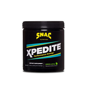 SNAC XPEDITE Preworkout Performance Energy Drink Supplement, Green Apple Pre Workout Powder, 336 Grams (24 Servings)