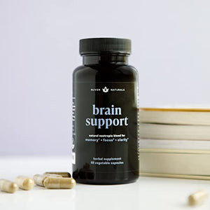 Brain Supplement — Natural Nootropic Brain Booster for Focus, Energy, Memory, Mood, Clarity, and Brain Support with Lions Mane, Ginkgo Biloba & Bacopa Monnieri, Memory Supplement & Focus Supplement