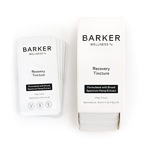 Barker Wellness Recovery Snap Packet｜Relieve Anxiety and Pain, Natural Relaxation, Wellness for Full Body & Mind｜All-Natural Vegan Cruelty-Free (25 Pack of 1mL Packets)