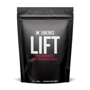 Xwerks Lift Pure Creatine Monohydrate Powder - 80 Servings - Raw 100% Natural 5000mg Formula Micronized Creatine - Highly Soluble Supplements for Power Strength Muscle Growth and Repair - Unflavored