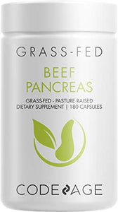 Codeage Grass Fed Beef Pancreas Supplement Glandulars - Freeze Dried, Non-Defatted Desiccated Beef Pancreas Pills – Pancreatic Enzymes Diet Meat - Pasture Raised Argentina Beef Vitamins - 180 Capsules