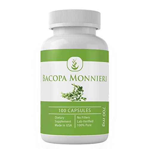 Pure Original Ingredients Bacopa Monnieri, (100 Capsules) 100% Pure, No Additives Or Fillers, Lab Verified