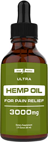 Hemp Oil for Stress Relief (3000mg - 120 Servings) Hemp Extract for Stress Relief, Knee and Back Discomfort - Best Hemp Oil Extract for Joint Challenges - Made in USA