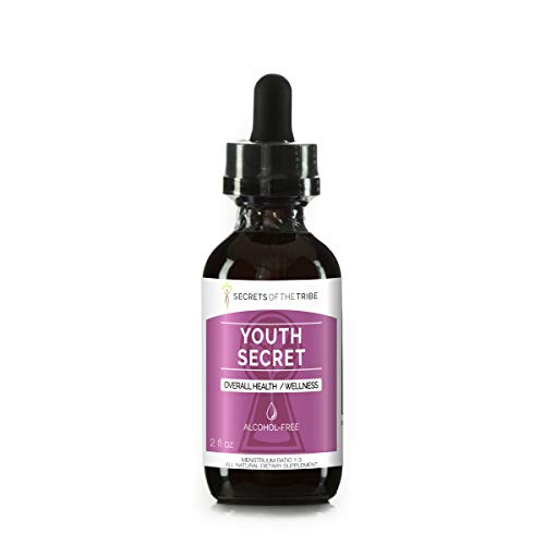 Youth Secret Alcohol-Free Extract, Tincture, Hawthorn, Ginkgo, Ashwagandha, Cordyceps, Fo-Ti Root, Green Tea, Brahmi, Rosemary, Turmeric, Maqui Berry. Overall Health/Wellness (2 FL OZ)