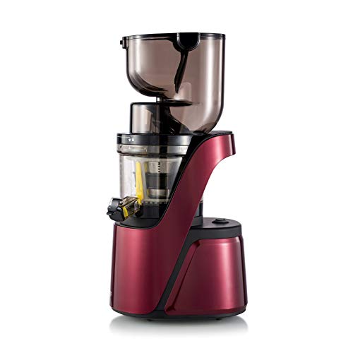 BioChef Quantum Whole Slow Juicer - With powerful 300 W motor, wide chute (3.15 x 3.15 inch) & many accessories in burgundy