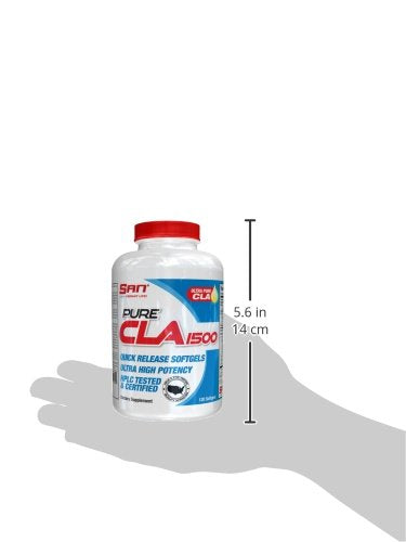 SAN Nutrition Pure CLA 1500 Conjugated Linoleic Acid Supplement, 120 Count