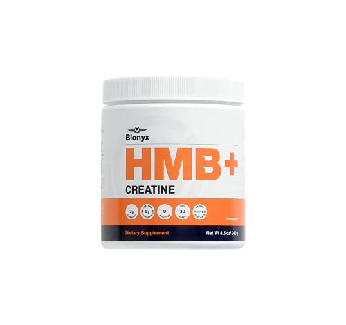 Blonyx HMB+Creatine - Improves Strength, Power, Lean Body Mass, Recovery - 30-Day Supply