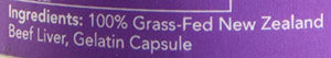 Vital Proteins Grass-Fed Desiccated Beef Liver Pills - (120 Capsules, 750mg Each)