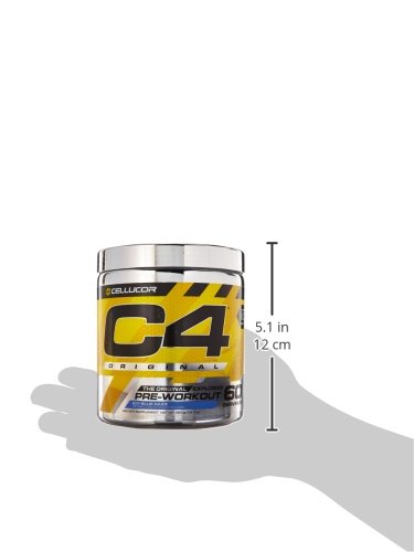 C4 Original Pre Workout Powder ICY Blue Razz | Vitamin C for Immune Support | Sugar Free Preworkout Energy for Men & Women | 150mg Caffeine + Beta Alanine + Creatine | 60 Servings