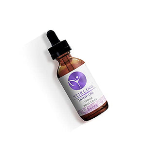 STIRLING - 750mg Real Hemp Oil Extract w/ Berry Essential Oils. Pure & Potent U.S. Grown Hemp Oil Tincture with MCT Oil. Sleep and Anxiety Relief. Maximum Strength Extract has 1000x Potency!