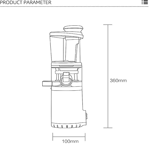 Juicer Machines Slow Juicer Masticating Juicer Machine, BPA-Free Chewing Slow Screw Juicer Wireless Slow Juicer Fruit and Vegetable Cold Pressed Juicer Drinking Water