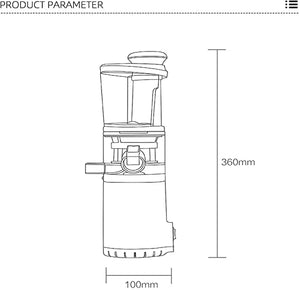 Juicer Machines Slow Juicer Masticating Juicer Machine, BPA-Free Chewing Slow Screw Juicer Wireless Slow Juicer Fruit and Vegetable Cold Pressed Juicer Drinking Water