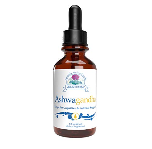 Ayush Herbs Ashwagandha Drops, Powerful Cognitive, Adrenal, Immune System, and Full-Body Support, All-Natural Ayurvedic Herbal Supplement, Doctor-Formulated, 2 Ounces