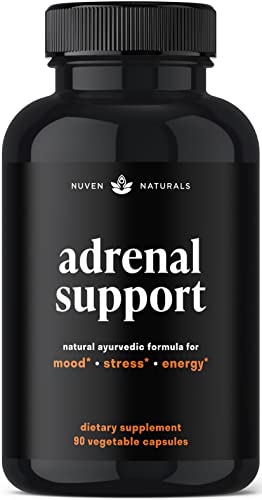 Adrenal Support — Natural Adrenal Fatigue Supplements, Cortisol Manager with Ashwagandha Extract, Rhodiola Rosea, Holy Basil, Adaptogenic Herbs for Adrenals, Stress Support & Adrenal Health