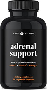 Adrenal Support — Natural Adrenal Fatigue Supplements, Cortisol Manager with Ashwagandha Extract, Rhodiola Rosea, Holy Basil, Adaptogenic Herbs for Adrenals, Stress Support & Adrenal Health