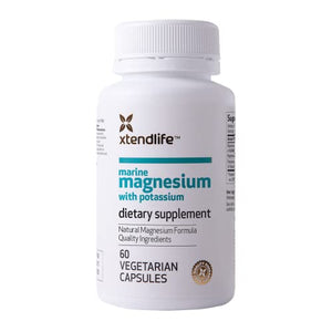 Xtend-Life, Marine Magnesium with Potassium Supplement, Support for Cardiovascular Health, Bone Density, Muscle Relaxation & Nerve Function - 60 Vegan Capsules