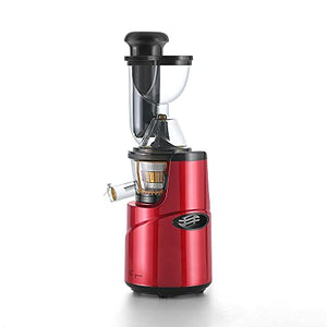 Empava Masticating Slow Juicer 150W Cold Press Juicer Machine Reverse Function High Juice Yield Juicer Extractor with Big Feed Chute Red