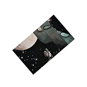 Trippy Mushroom Tapestry Moon and Stars Tapestry Snail Tapestry Fantasy Plants and Leaves Tapestry Wall Hanging for Room(59.1 x 59.1 inches)