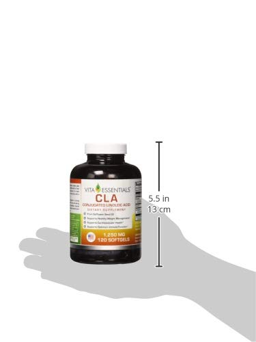Vita Essentials Cla 1250 Mg Soft Gels, 120 Count