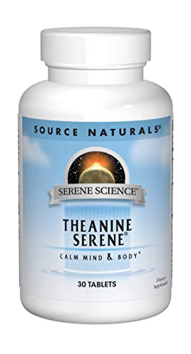 Source Naturals Theanine Serene with GABA - Calm Mind & Body, Supports Relaxation & Focused Attention - 30 Tablets
