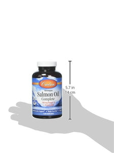 Carlson - Salmon Oil Complete, 700 mg Omega-3s + Astaxanthin, Norwegian, Heart, Brain & Joint Health, 120+60 Softgels