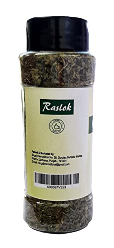 Raslok Fenugreek Leaves Dried All Natural Kasoori Methi | 1oz - 28gm | Popular Seasoning in Indian and Middle Eastern Cuisine | All Natural | Vegan | Gluten Friendly | NON-GMO | Indian Origin