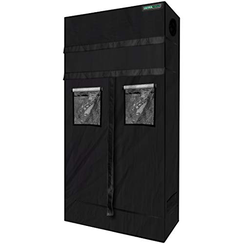 ULTRA YIELD 24"x48"x84" + 12" Extension Grow Tent - 1680D Mylar Professional Indoor Growing Tents - Use for Hydroponics Growing System - 2x4