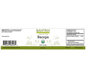 Banyan Botanicals Bacopa Powder, Spice Jar - USDA Organic - Bacopa monniera - Ayurvedic Herb for Memory & Focus