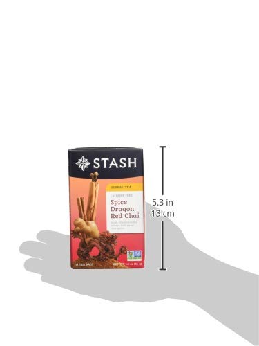 Stash Tea Spice Dragon Chai Tea - Naturally Caffeine Free, Non-GMO Project Verified Premium Tea with No Artificial Ingredients, 18 Count (Pack of 6) - 108 Bags Total