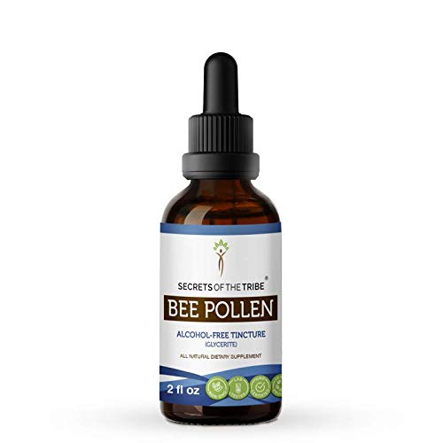 Bee Pollen Tincture Alcohol-Free Extract, Organic Bee Pollen (Bee Pollen) Dried Pollen (2 FL OZ)