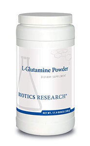 Biotics Research L Glutamine Powder Powdered Formula, 3 Serving, Gastrointestinal Health, Gut Lining Support, Muscle Repair, Lean Muscle, Antioxidant Activity. 17.9 Ounces 500grams 166 Servings