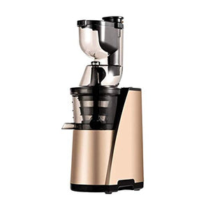 ZOUSHUAIDEDIAN Juicer, Slow Masticating Juicer Machine, Cold Press Juicer Extractor Easy to Clean, Quiet Motor, Reverse Function Anti-Clogging, with Brush (Multifunctional Juicer) (Color : Gold)