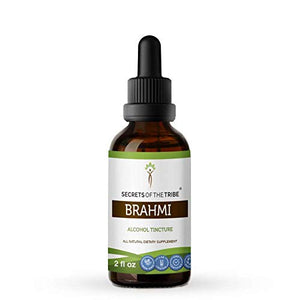 Brahmi Tincture Alcohol Liquid Extract, Organic Brahmi (Bacopa Monnieri) Dried Herb (2 fl oz)