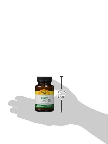 Country Life Target Mins Zinc 50 mg - 180 Tablets - Supports Prostate and Immune Health - Superior Absorption