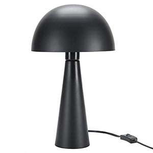 Nourison 17" Mid-Century Modern Black Iron Mushroom Lamp