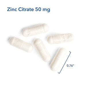 Allergy Research Group - Zinc Citrate 50 mg - Immune, Mood, Bone Support - 60 Vegetarian Capsules