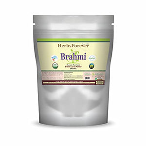 Brahmi Powder (NIR Brahmi) Leaves & Whole Plant (Bacopa Monnieri) (Ayurvedic Formulation) (Certified Organic from Natural Habitat) 16 Oz, 454 GMS, 2X (Optimum Potency)