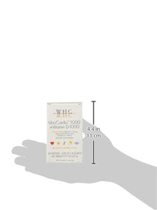 WHC, UnoCardio 1000 Fish Oil (60 Softgels), 1300 mg of Pure Triglyceride Fish Oil with Omega-3 (1180 mg), 665 mg EPA and 445 mg DHA and 25 mcg (1000 IU) Vitamin D3 per softgel