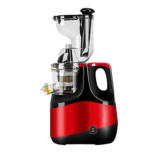 Slow Juicer Machines Vegetable And Fruit Masticating Juicer With Big Wide 80mm Chute, Cold Pressed Juicer Machine Easy To Clean (Color : Red)