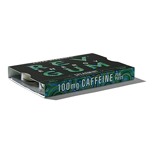 Rev Gum Caffeine Energy Gum | Extra Strength 100mg of Caffeine per Gem | Spearmint Sugar Free Caffeine Gum - Low Calorie Chews to Help You Stay Alert, Awake and Focused - Mint Chewing Gum - 12 Packs (72 Count)